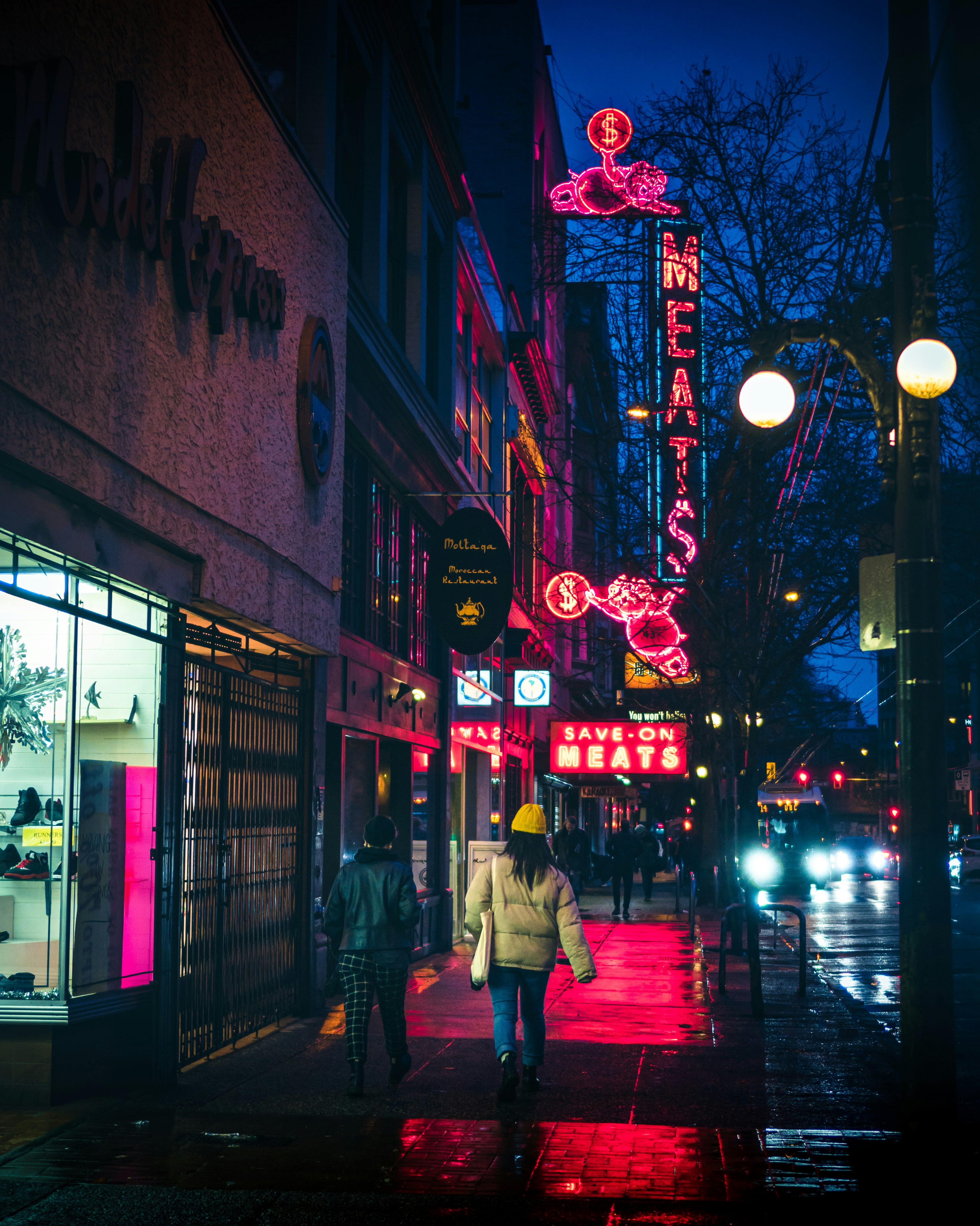 people walking on sidewalk